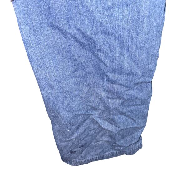 Vintage Big Mac Bib Overalls Men Medium Denim Square Bak Workwear USA Distressed - Picture 10 of 13